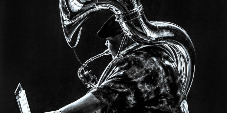 2019 Photo of the Year Nominee: Kirk Joseph at the Montreal Jazz Festival, June 2018, by Michael Jackson